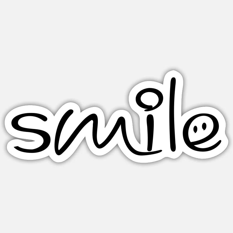 smile - es steht dir gut! - Sticker Größe S (10 x 10 cm) - Mattweiß
