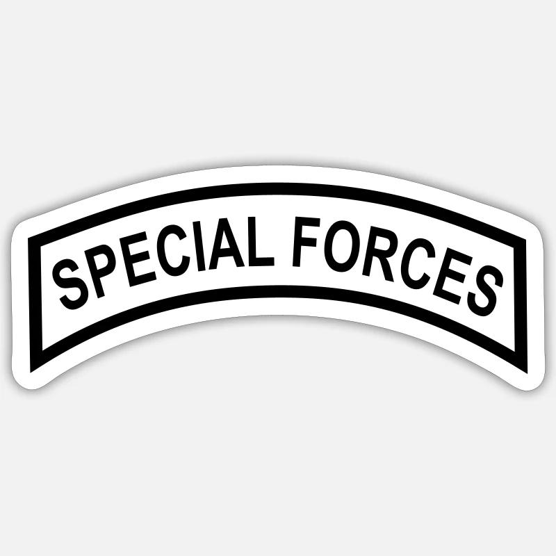 Special Forces Tab - Sticker size S (10 x 10 cm) - white matte