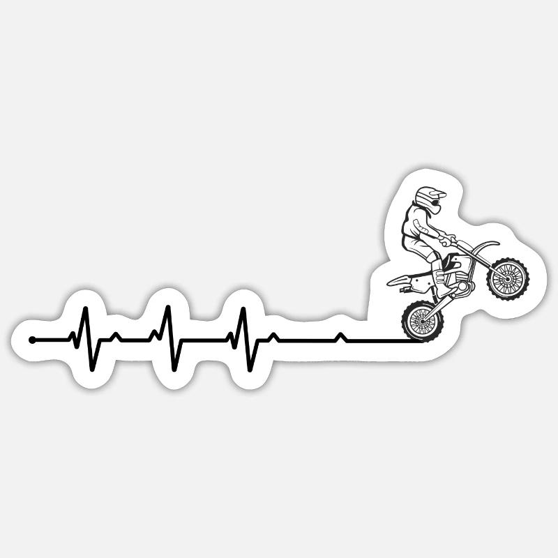 BMX Daredevil Silhouette - Sticker taille S (10 x 10 cm) - blanc mat
