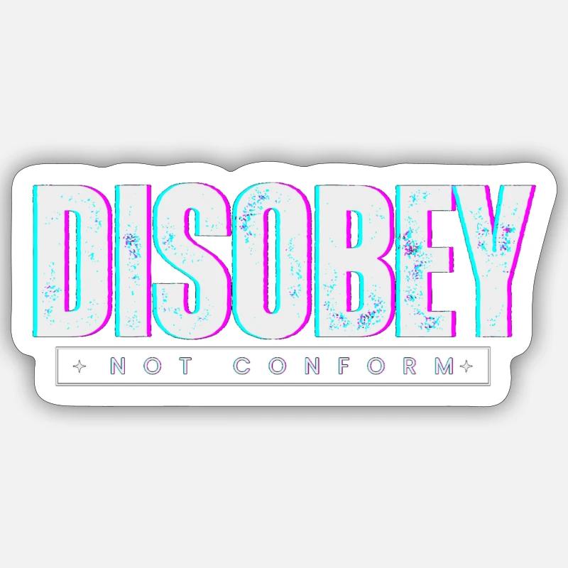 DÉSOBÉIR - LE LIVE 2 - Sticker taille S (10 x 10 cm) - blanc mat