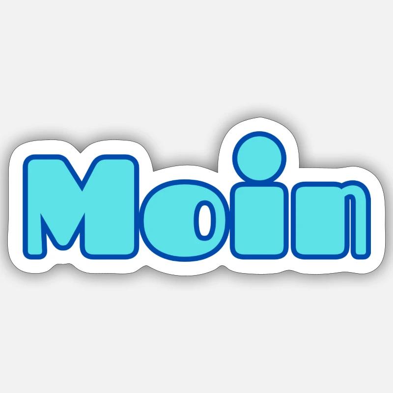 Moin - Sticker size S (10 x 10 cm) - white matte
