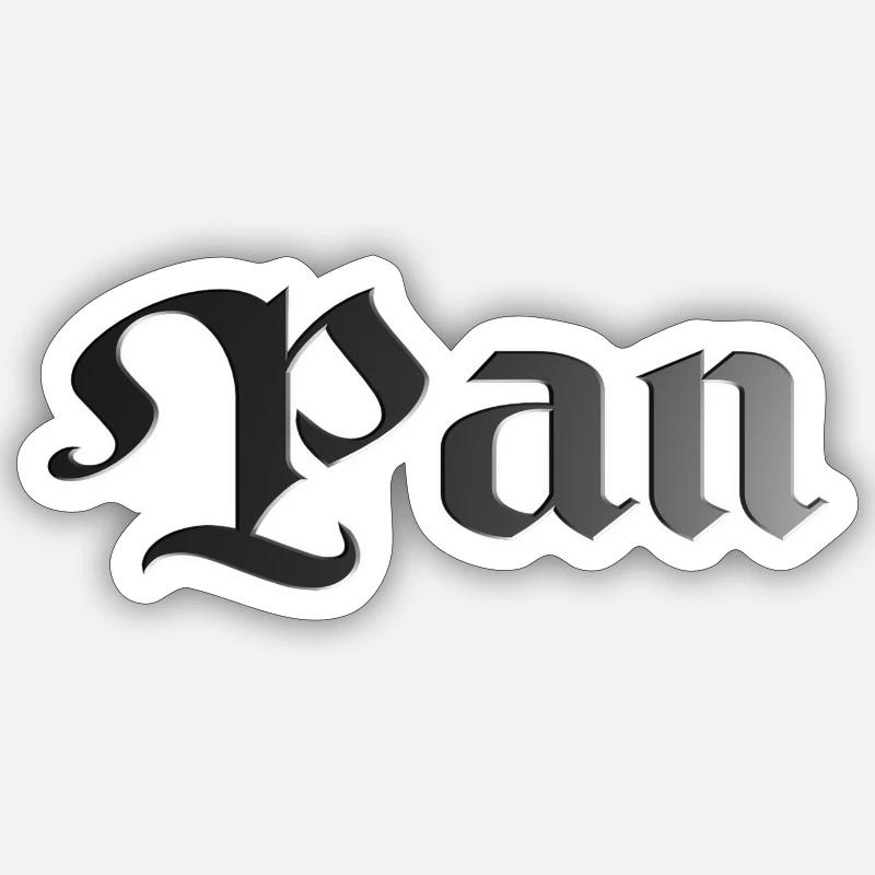 Pan - Sticker taille S (10 x 10 cm) - blanc mat