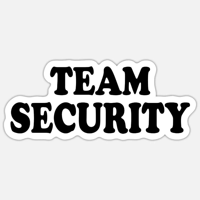 Team security - Sticker size S (10 x 10 cm) - white matte