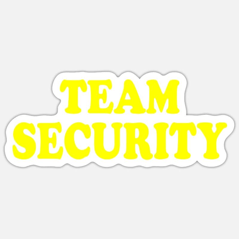Team security - Sticker Größe S (10 x 10 cm) - Mattweiß