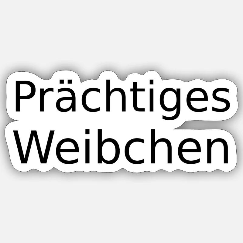 Prächtiges Weibchen - Sticker Größe S (10 x 10 cm) - Mattweiß
