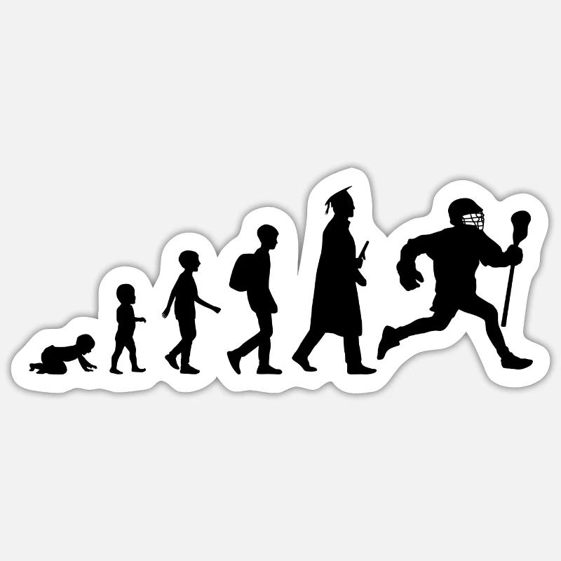 Lacrosse Player Development - Sticker size S (10 x 10 cm) - white matte