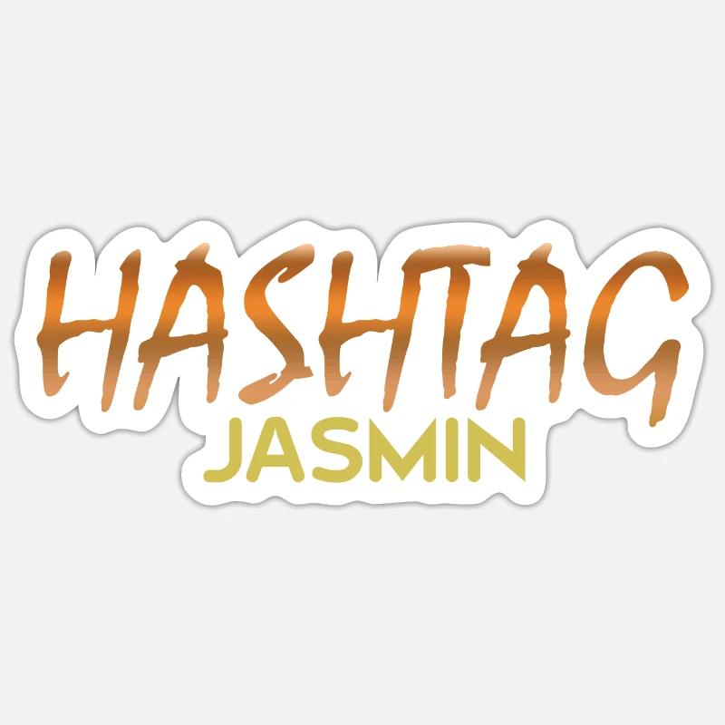 Jasmin Jasmin - Sticker taille S (10 x 10 cm) - blanc mat
