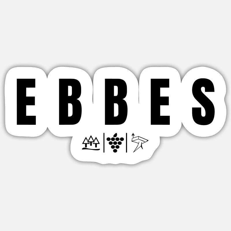 Ebbes - Sticker size S (10 x 10 cm) - white matte