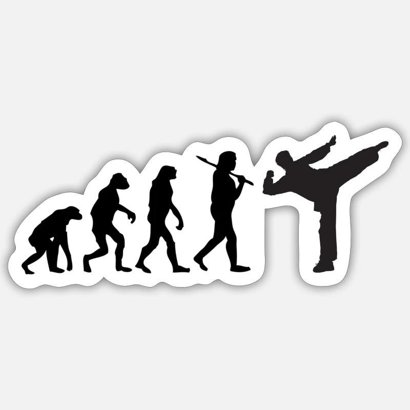 Karate - Sticker size S (10 x 10 cm) - white matte