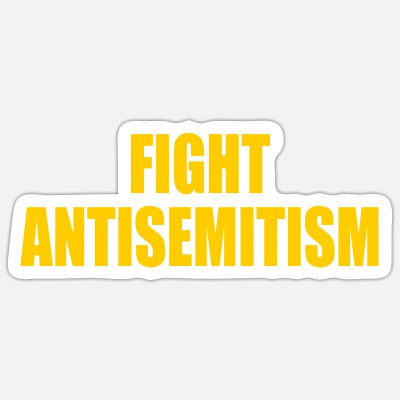 fight antisemitism - Sticker Größe S (10 x 10 cm) - Mattweiß