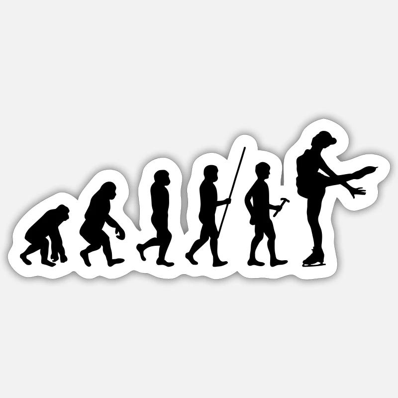 eisläuferin - Sticker Größe S (10 x 10 cm) - Mattweiß