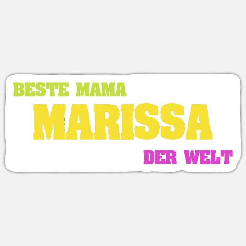 Marissa als Mutter - Sticker Größe S (10 x 10 cm) - Mattweiß