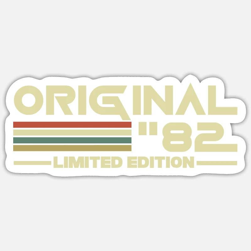 1982 - Sticker taille S (10 x 10 cm) - blanc mat