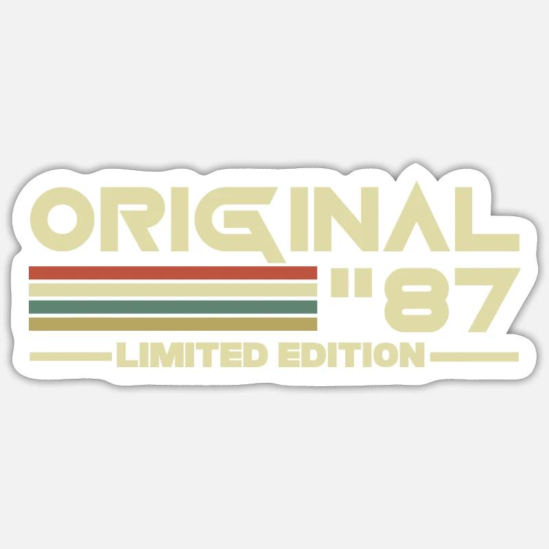 1987 - Sticker taille S (10 x 10 cm) - blanc mat