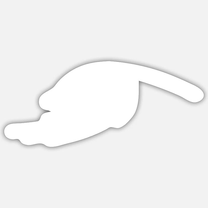 ripthecurl - Sticker Größe S (10 x 10 cm) - Mattweiß