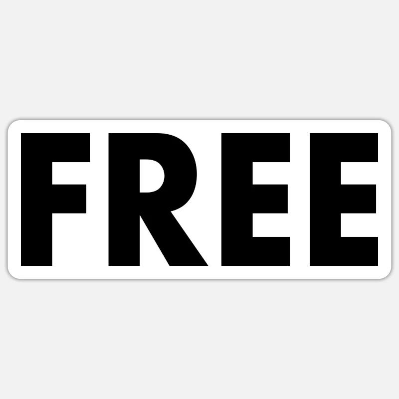 Free - Sticker Größe S (10 x 10 cm) - Mattweiß