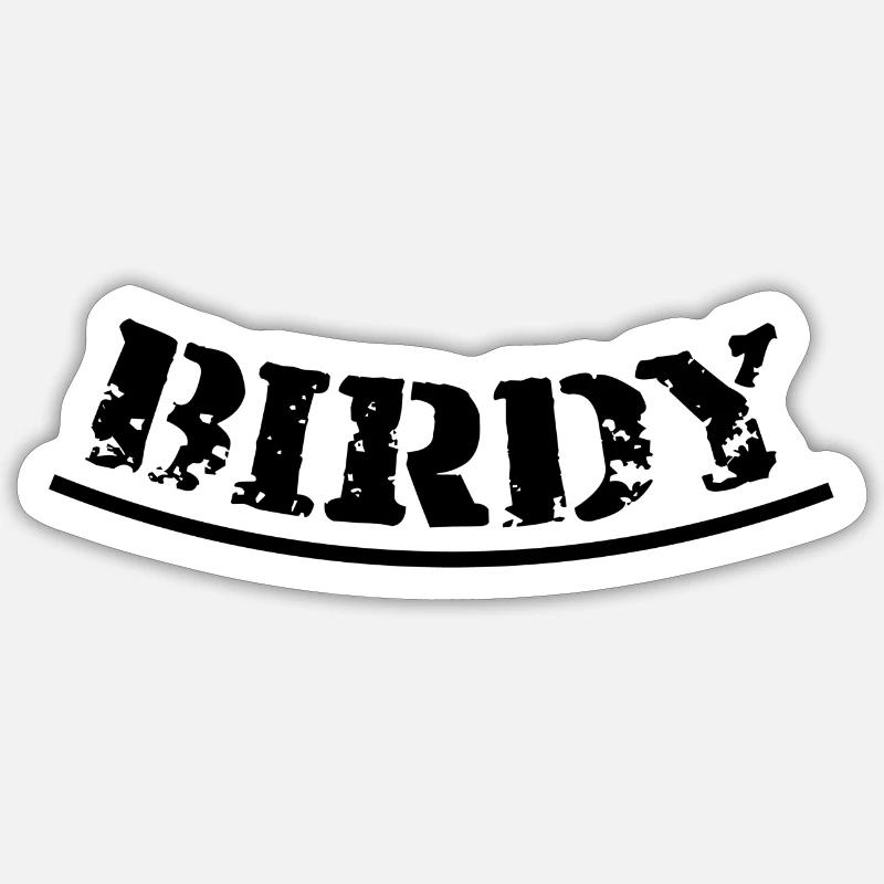 Birdy - Sticker taille S (10 x 10 cm) - blanc mat