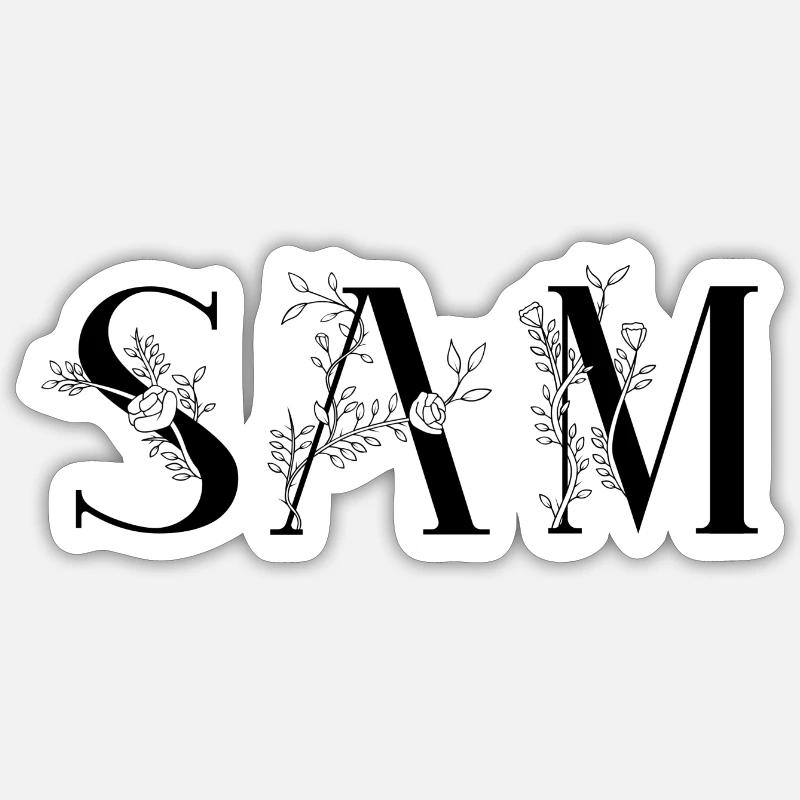 Name - Säm - Sticker size S (10 x 10 cm) - white matte