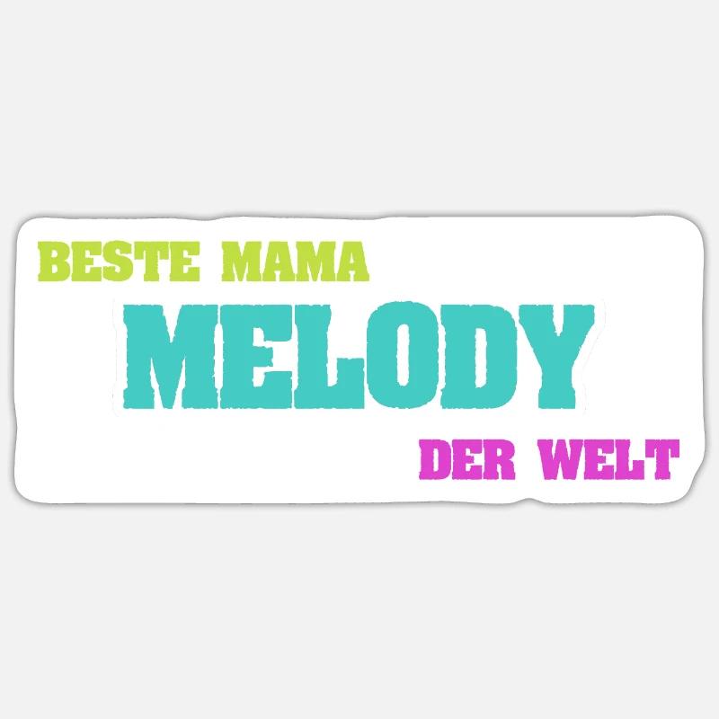 Melody als Mutter Sticker Größe S (10 x 10 cm)