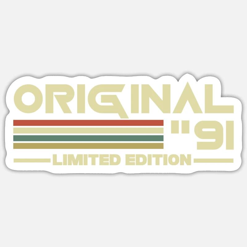 1991 - Sticker taille S (10 x 10 cm) - blanc mat
