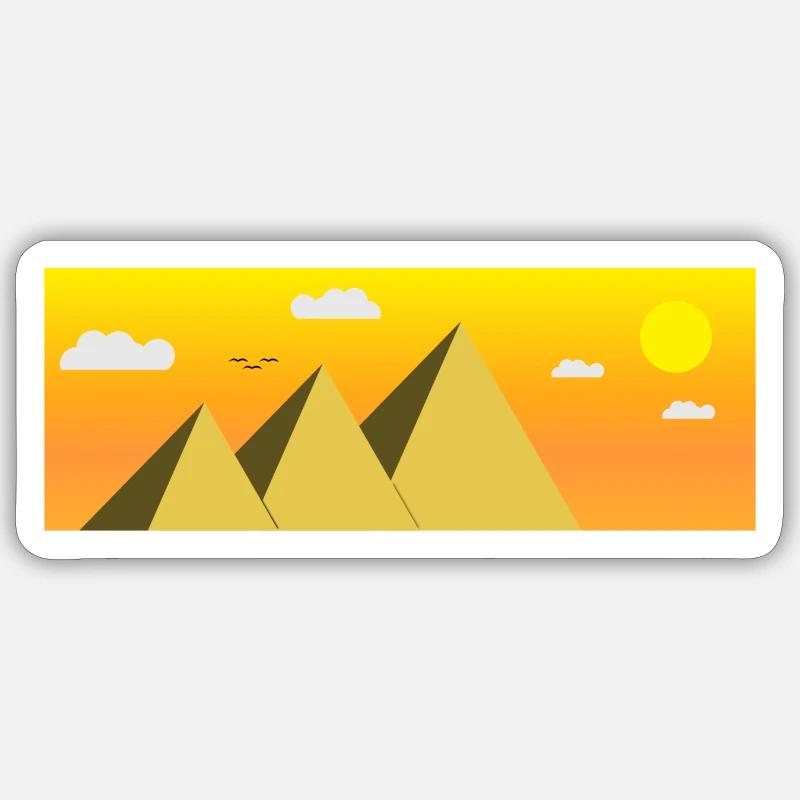 Égypte Égypte Le Caire vacances pyramide idée cadeau Sticker taille S (10 x 10 cm)