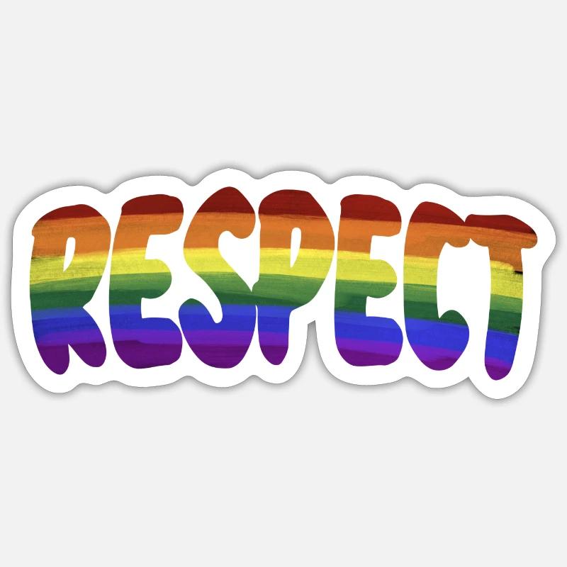 Respect - Sticker Größe S (10 x 10 cm) - Mattweiß