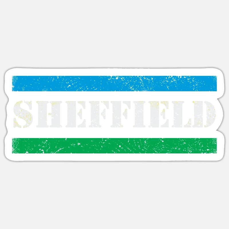 Sheffield - Sticker taille S (10 x 10 cm) - blanc mat