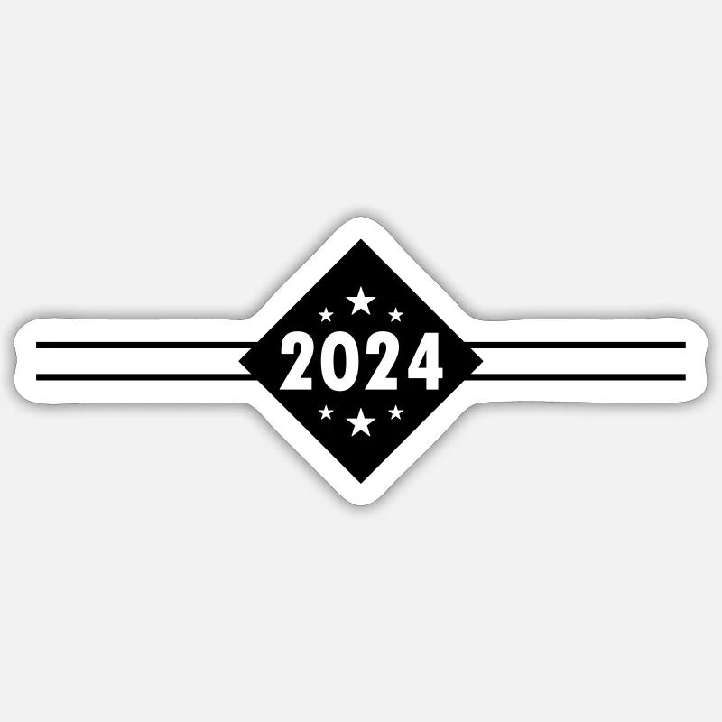 Icône de l’année 2024 - Sticker taille S (10 x 10 cm) - blanc mat