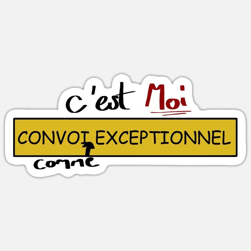 Convoi comme exceptionnel Sticker taille S (10 x 10 cm)