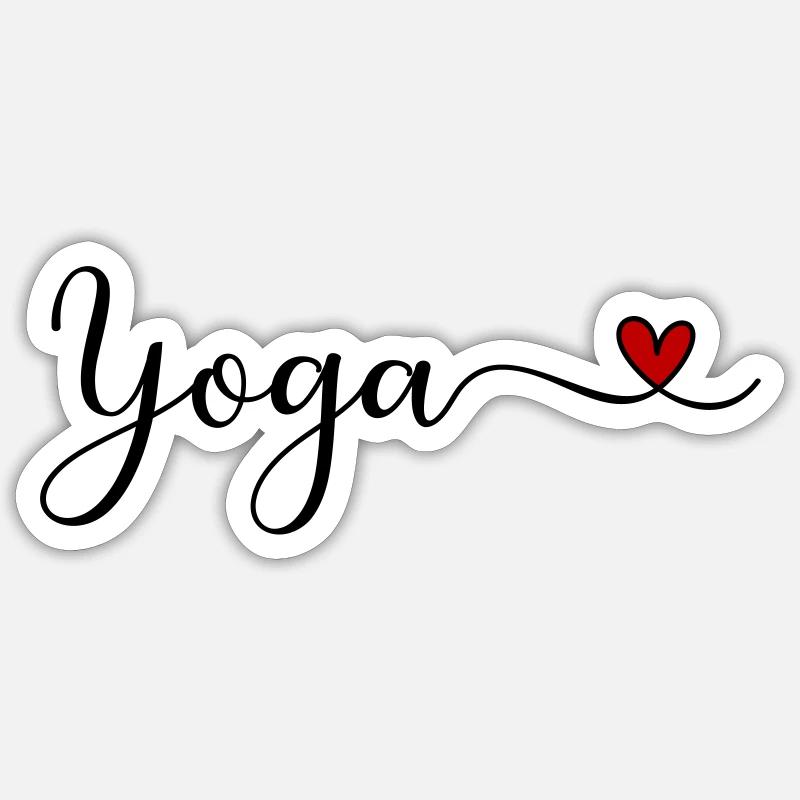 Yoga - Sticker Größe S (10 x 10 cm) - Mattweiß