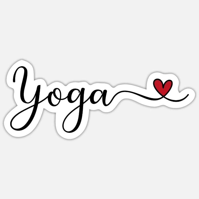 Yoga - Sticker taille S (10 x 10 cm) - blanc mat