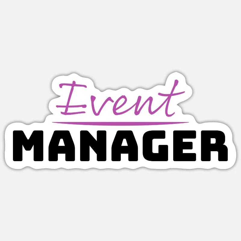 Tshirt for Event Manager - Sticker size S (10 x 10 cm) - white matte
