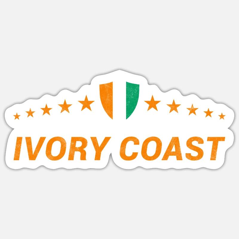 Ivory Coast - Sticker size S (10 x 10 cm) - white matte