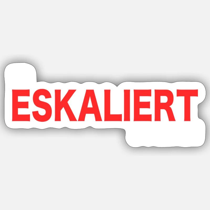 Es eskaliert doch eh - Sticker Größe S (10 x 10 cm) - Mattweiß