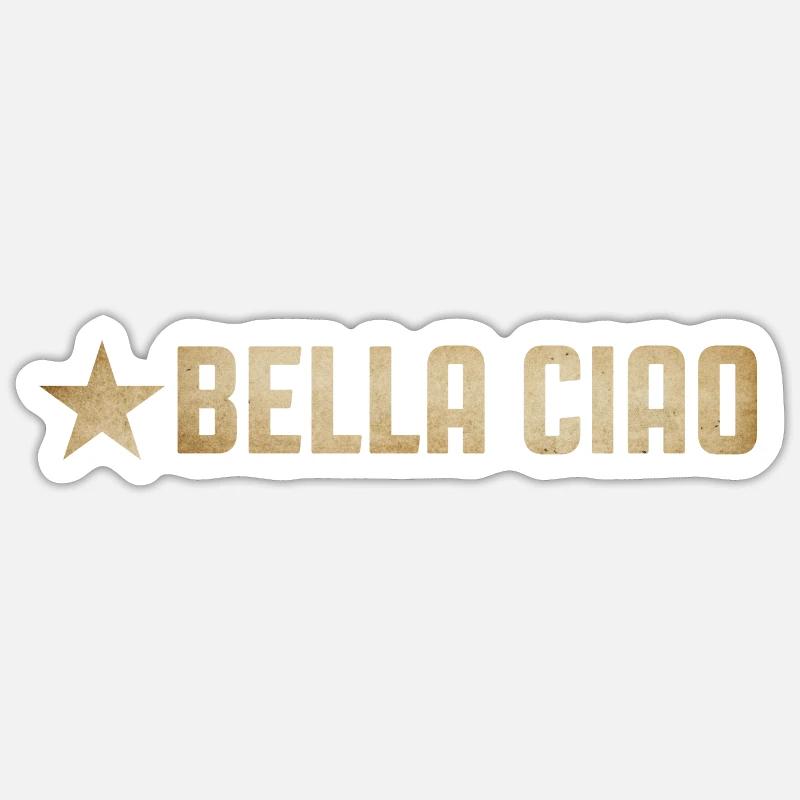 Chants partisans - Sticker taille S (10 x 10 cm) - blanc mat