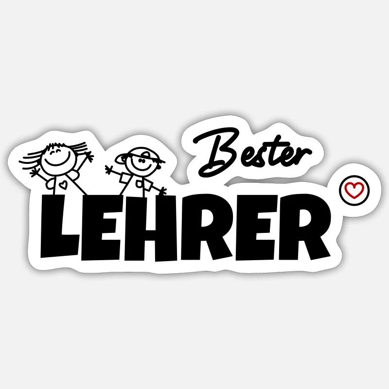 Bester Lehrer Sticker Größe S (10 x 10 cm)
