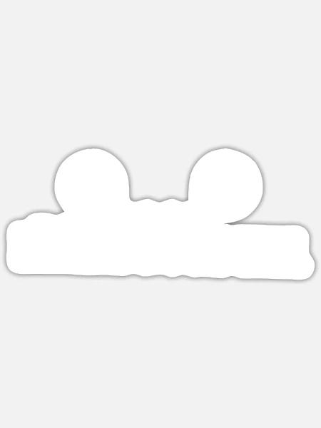 Lächel doch mal - Sticker Größe S (10 x 10 cm) - Mattweiß