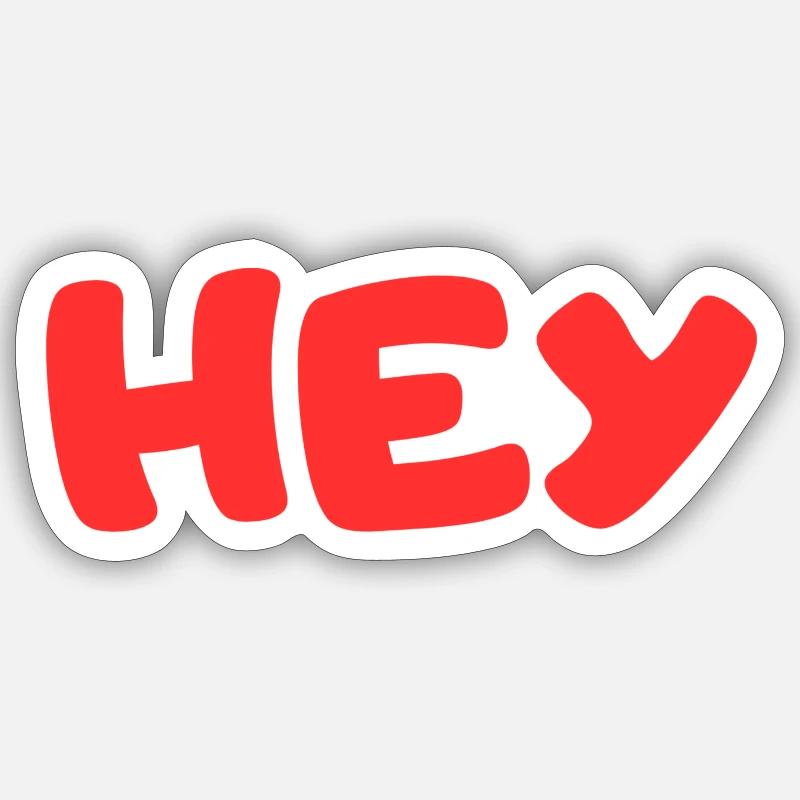 Hé - Sticker taille S (10 x 10 cm) - blanc mat