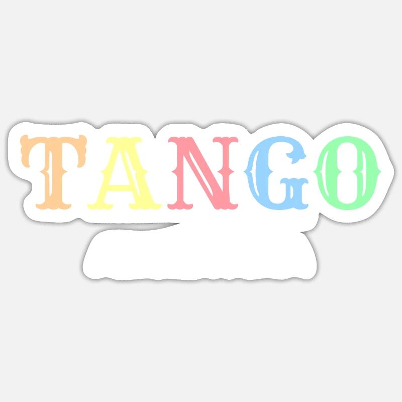 Tango Argentinien - Sticker Größe S (10 x 10 cm) - Mattweiß