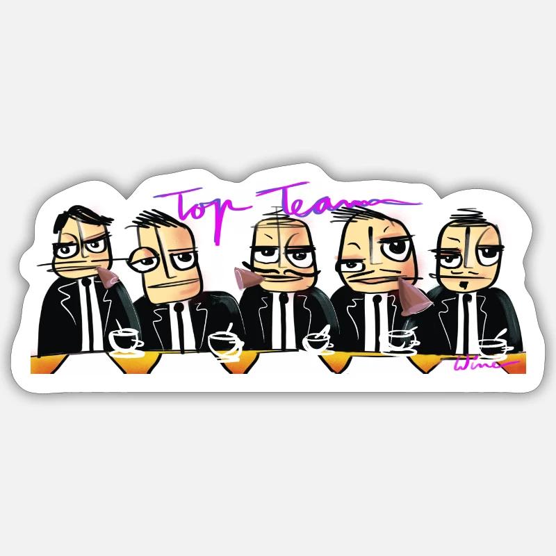 Coffee Mug - Top Team - Sticker size S (10 x 10 cm) - white matte