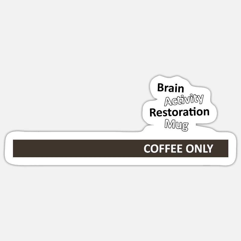Brain Activity Restoration Mug Sticker size S (10 x 10 cm)