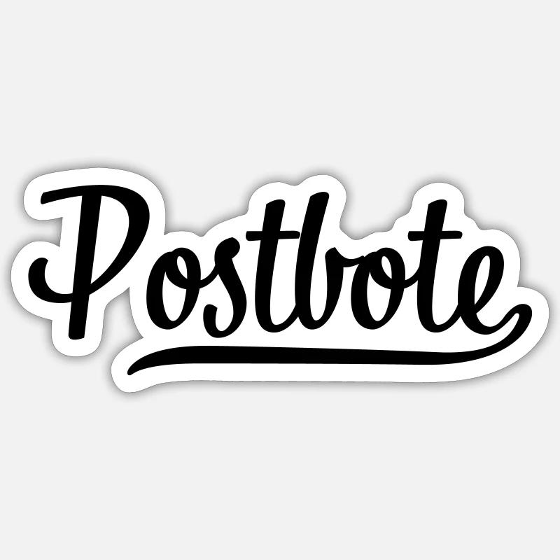Postbote - Sticker Größe S (10 x 10 cm) - Mattweiß