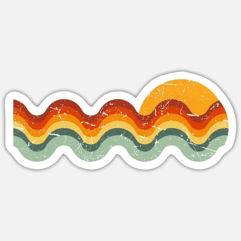 Retro Wave Sticker size S (10 x 10 cm)