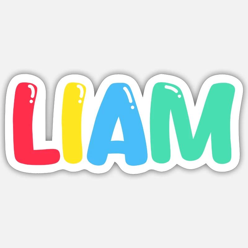 Name - Liam - Sticker size S (10 x 10 cm) - white matte