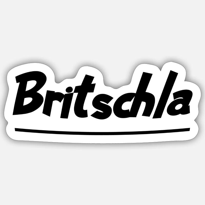 Britschla - Sticker Größe S (10 x 10 cm) - Mattweiß