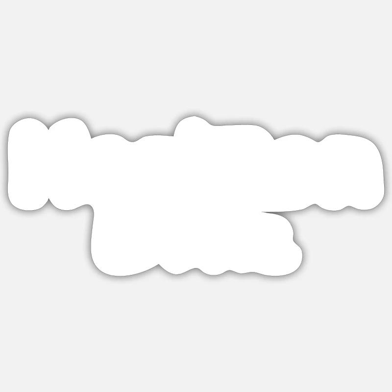 Horizon Line - Sticker size S (10 x 10 cm) - white matte