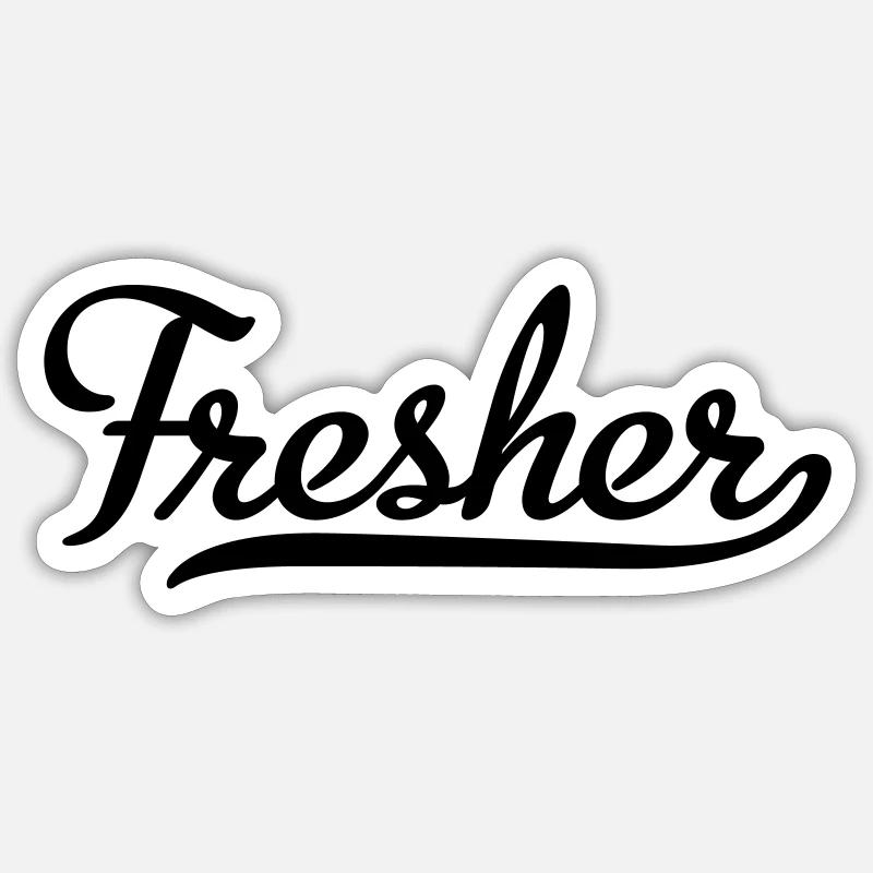 Fresher - Sticker size S (10 x 10 cm) - white matte
