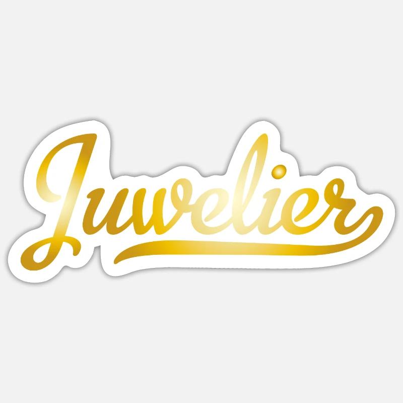 Bijoutier - Sticker taille S (10 x 10 cm) - blanc mat