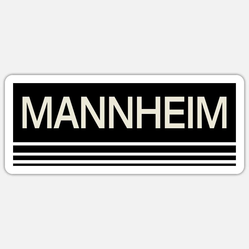 Mannheim Monnem Mannheimat - Sticker taille S (10 x 10 cm) - blanc mat