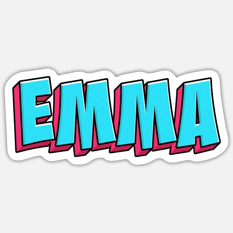 Image du nom : Emma Sticker taille S (10 x 10 cm)